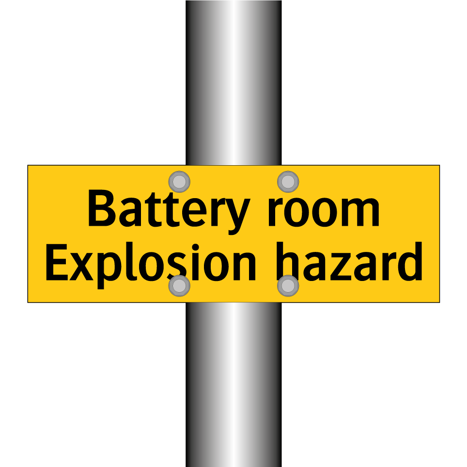 Battery room Explosion hazard