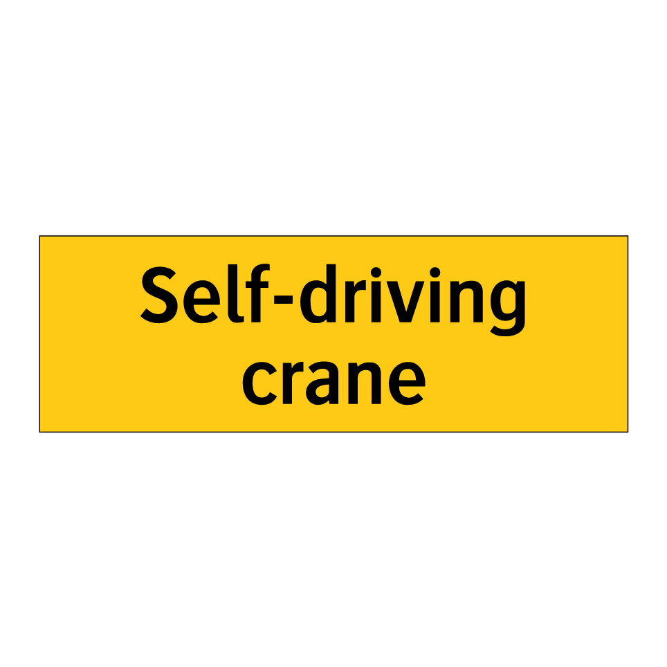 Self-driving crane