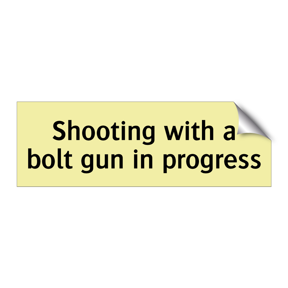 Shooting with a bolt gun in progress