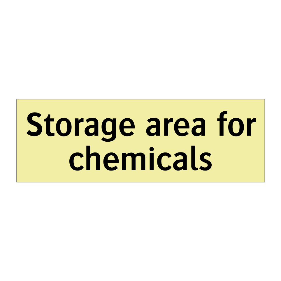 Storage area for chemicals