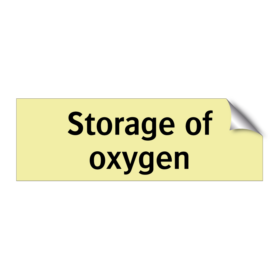 Storage of oxygen