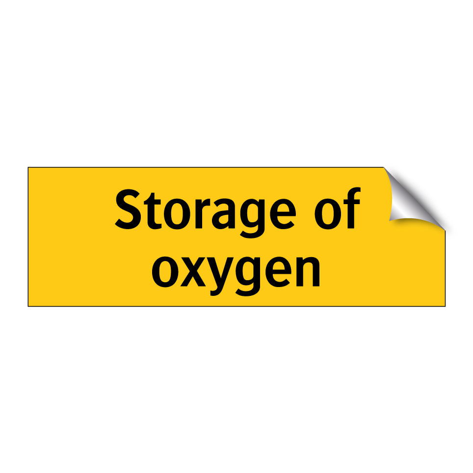 Storage of oxygen
