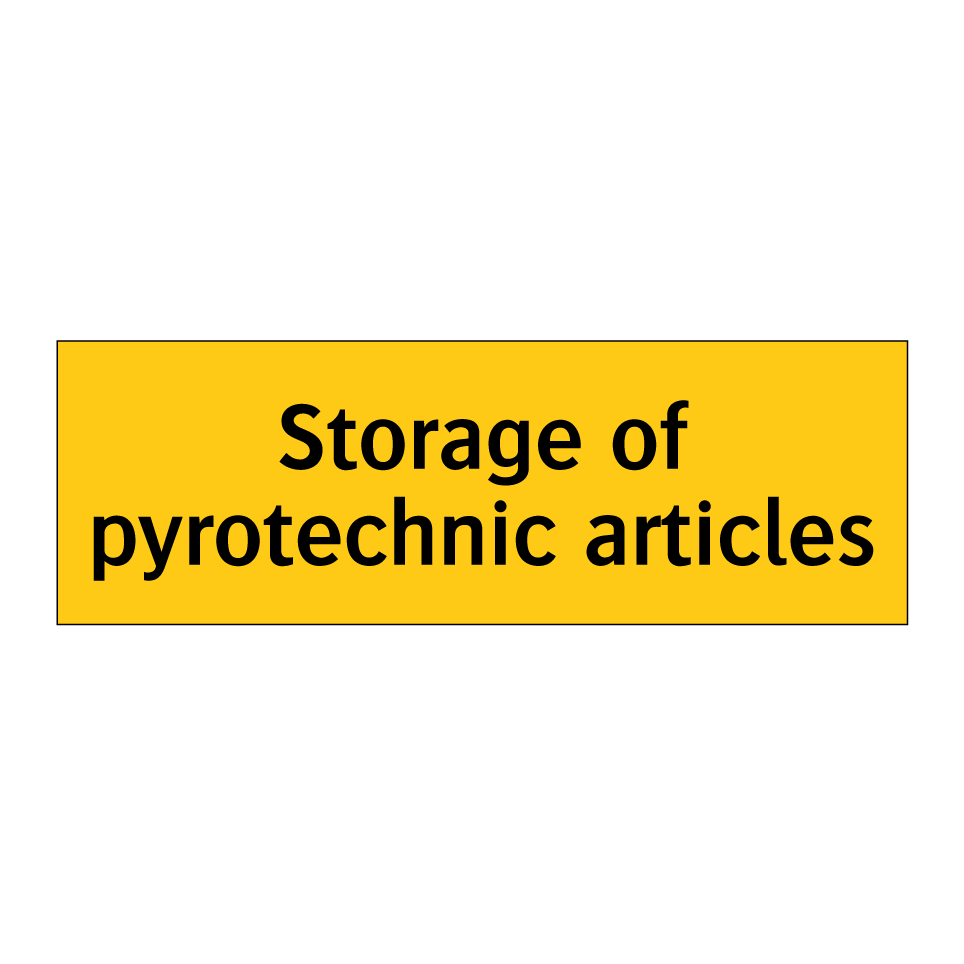 Storage of pyrotechnic articles
