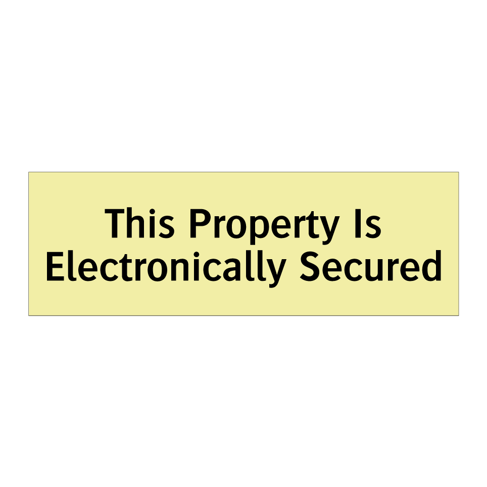 This Property Is Electronically Secured
