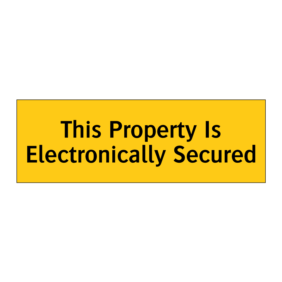 This Property Is Electronically Secured