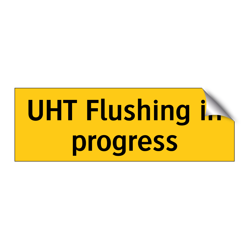 UHT Flushing in progress
