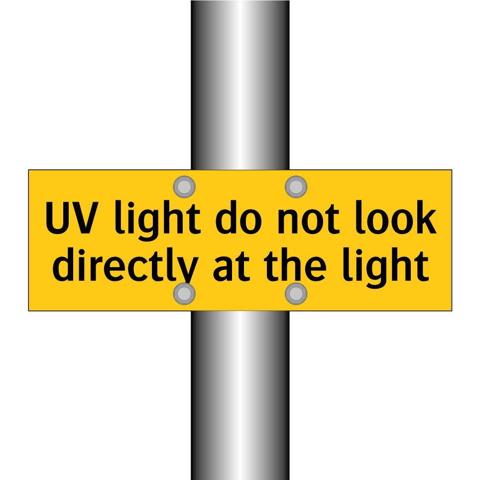 UV light do not look directly at the light