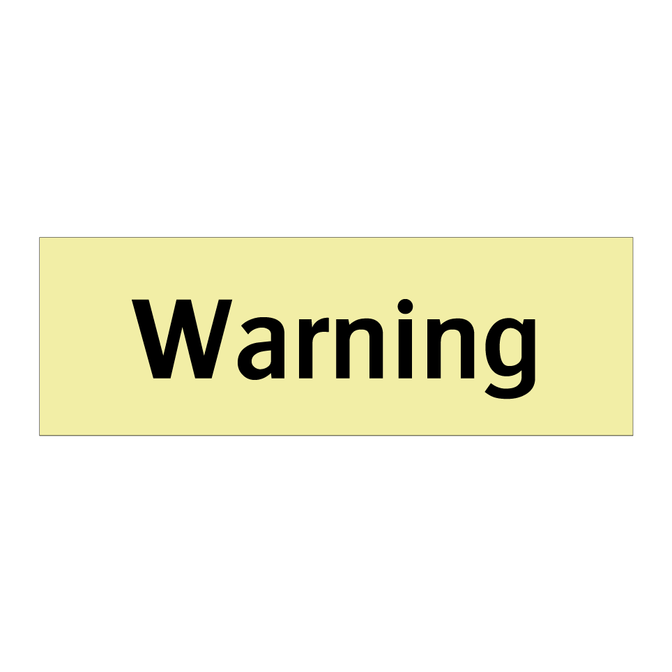Warning