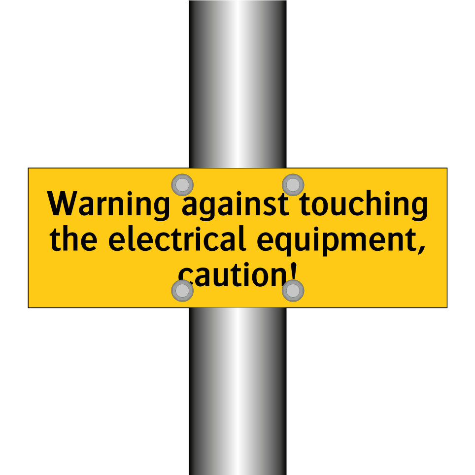 Warning against touching the electrical equipment, caution!