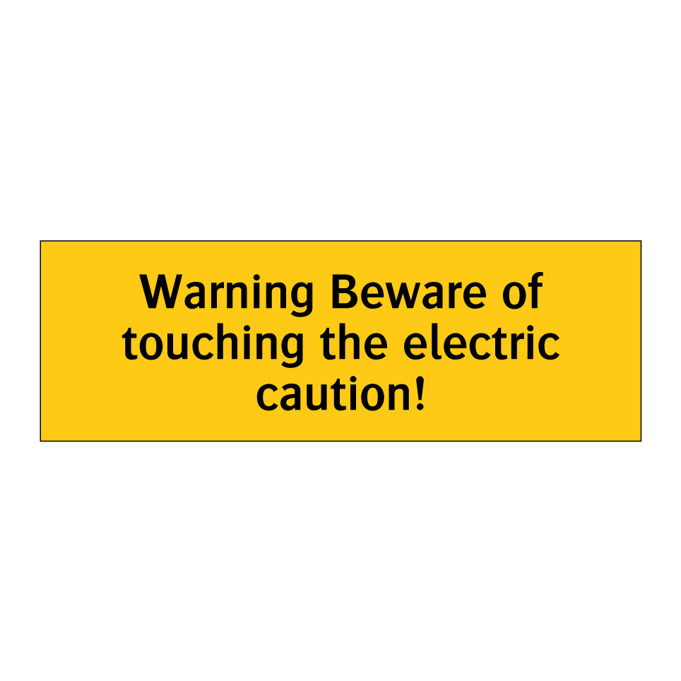 Warning Beware of touching the electric caution!