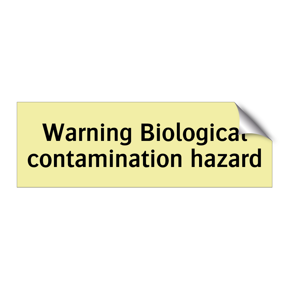 Warning Biological contamination hazard