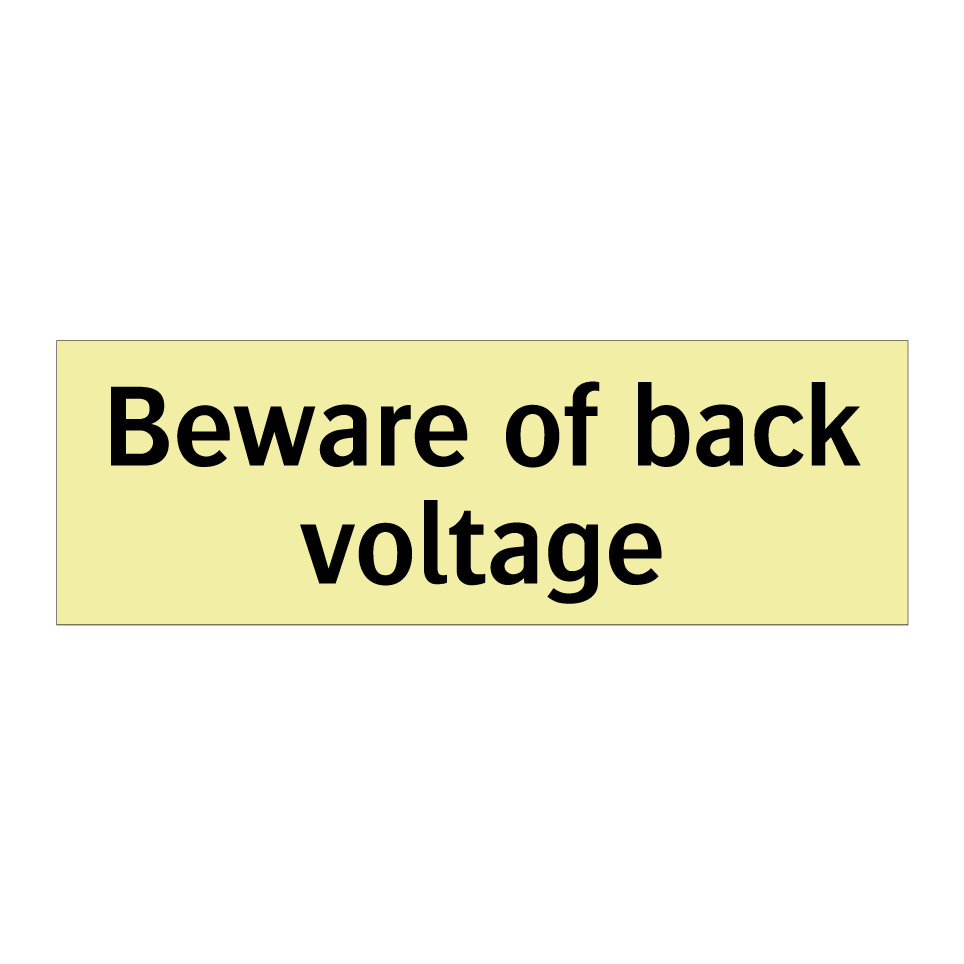 Beware of back voltage
