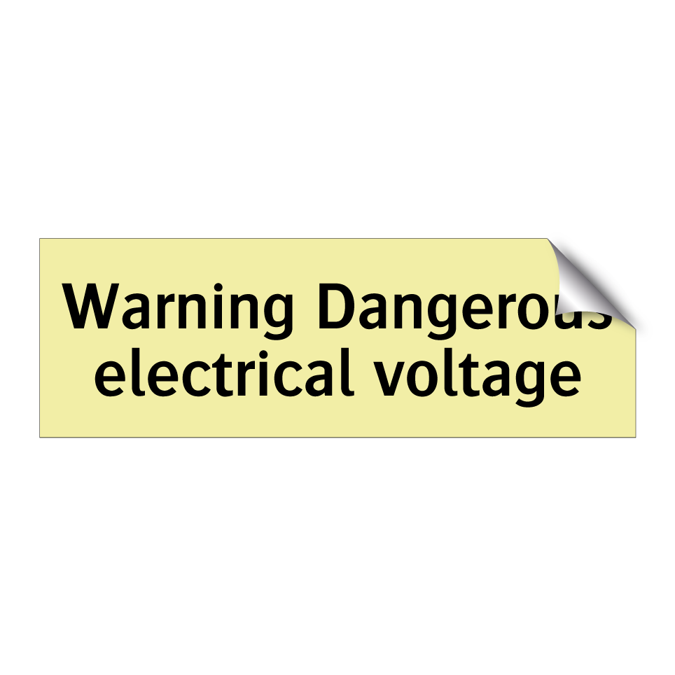 Warning Dangerous electrical voltage