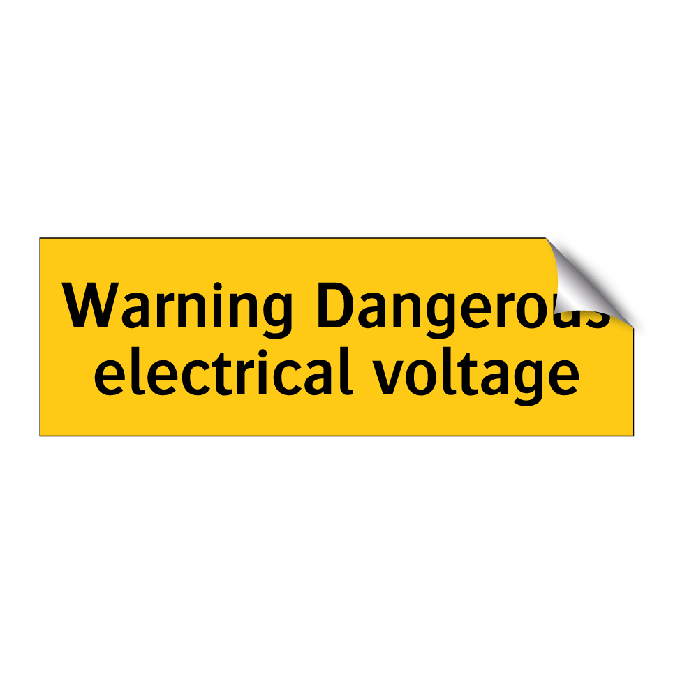 Warning Dangerous electrical voltage