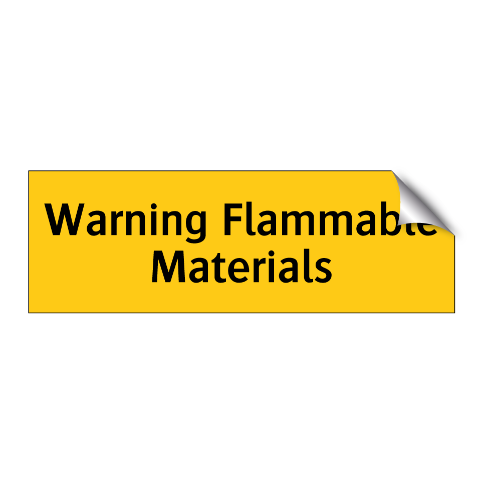 Warning Flammable Materials