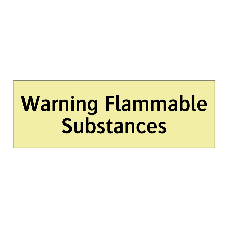 Warning Flammable Substances