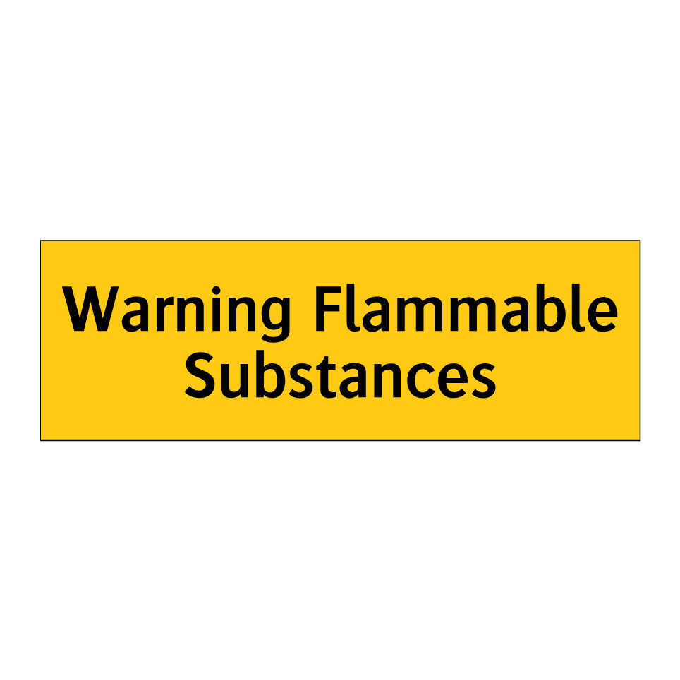 Warning Flammable Substances