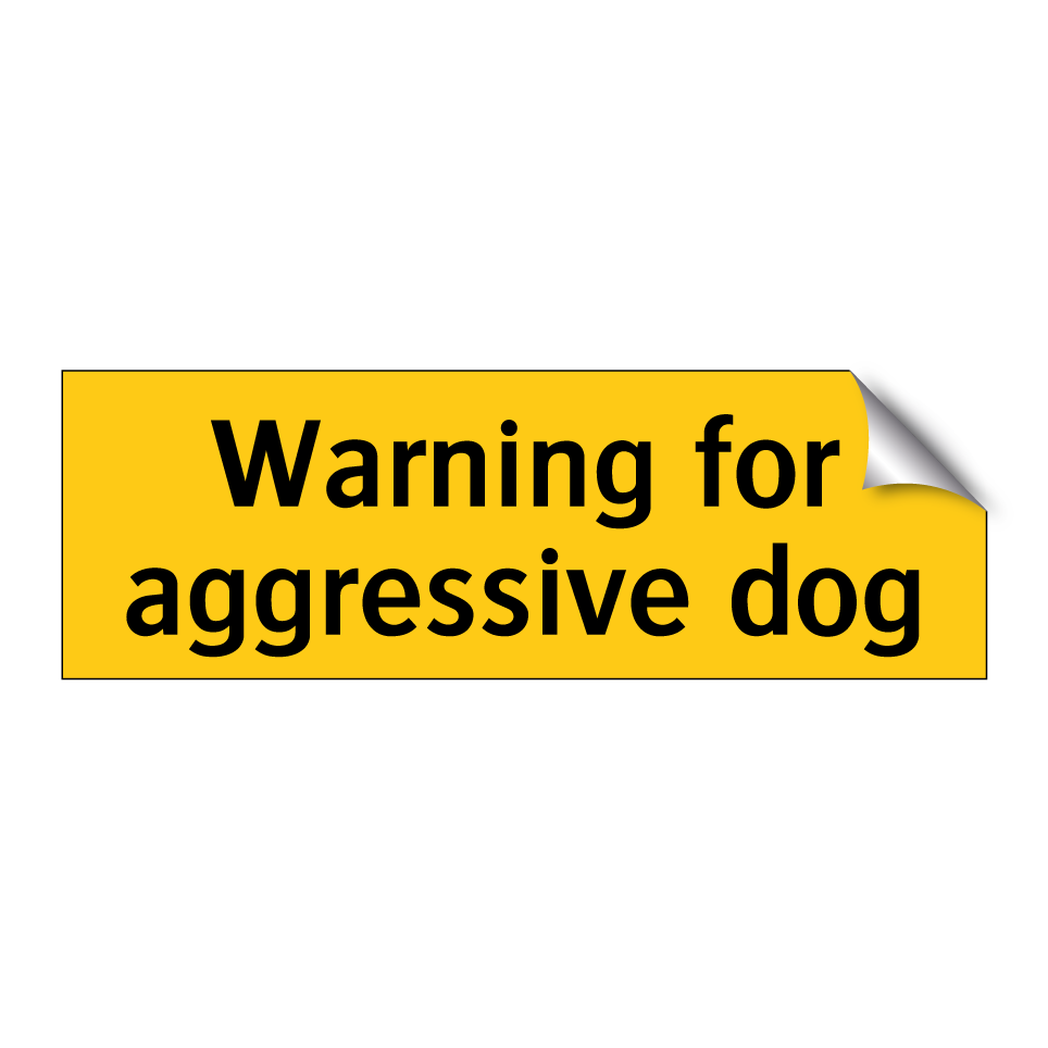 Warning for aggressive dog