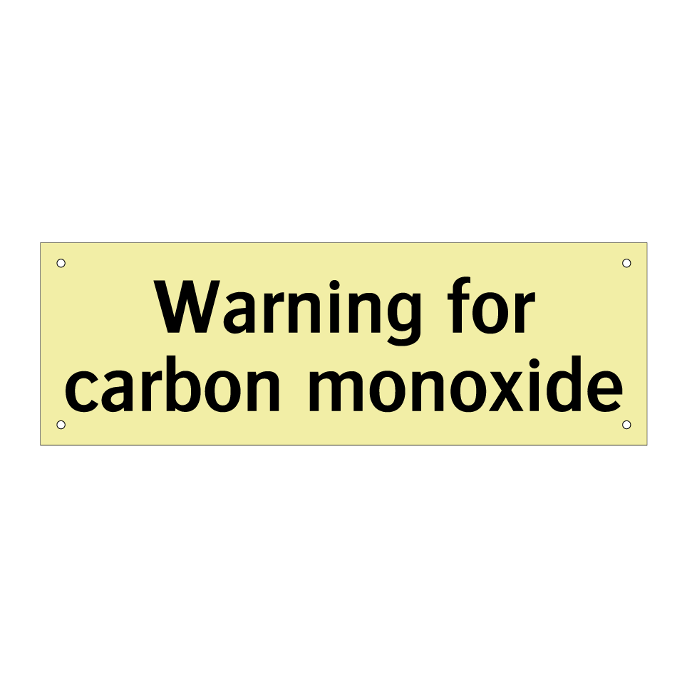 Warning for carbon monoxide