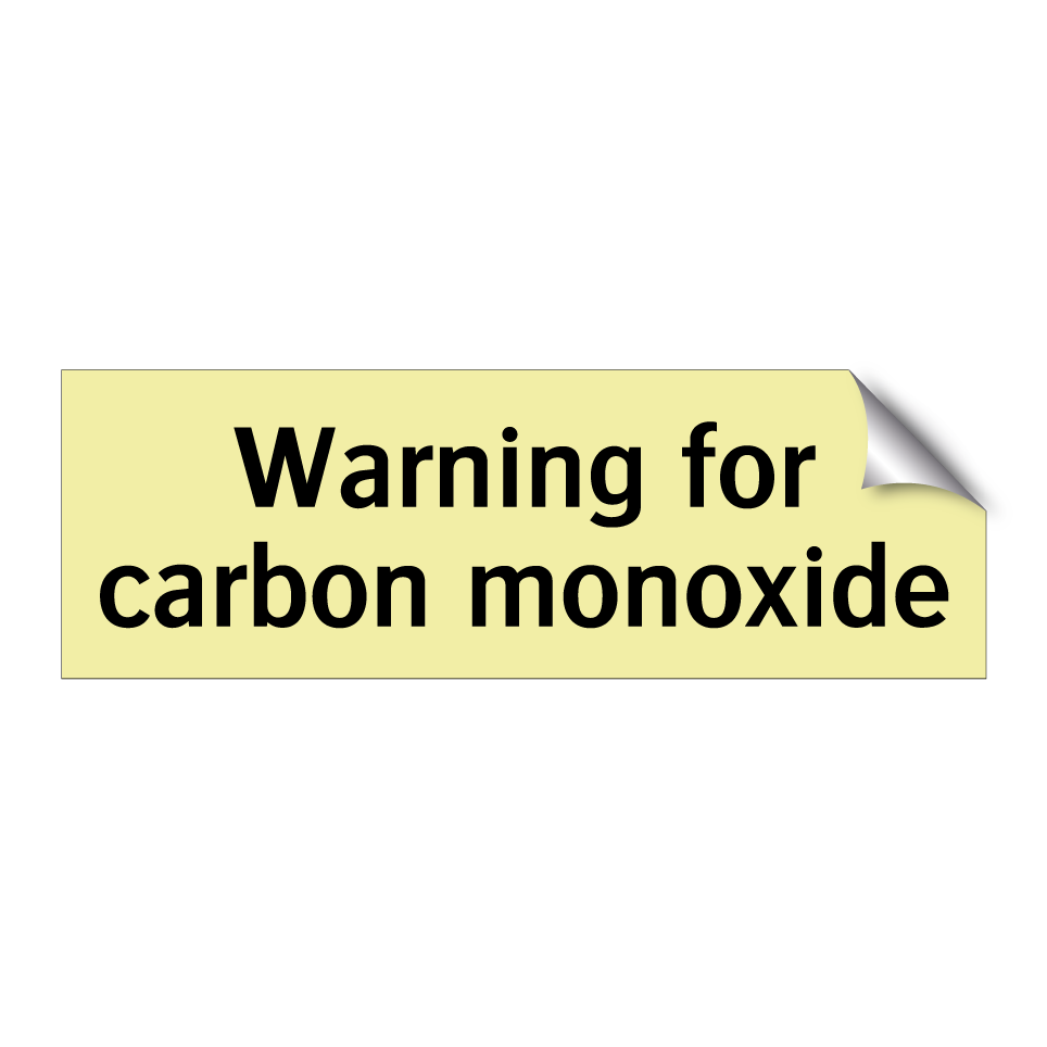 Warning for carbon monoxide