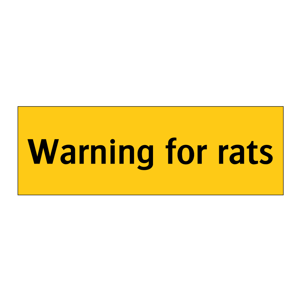 Warning for rats