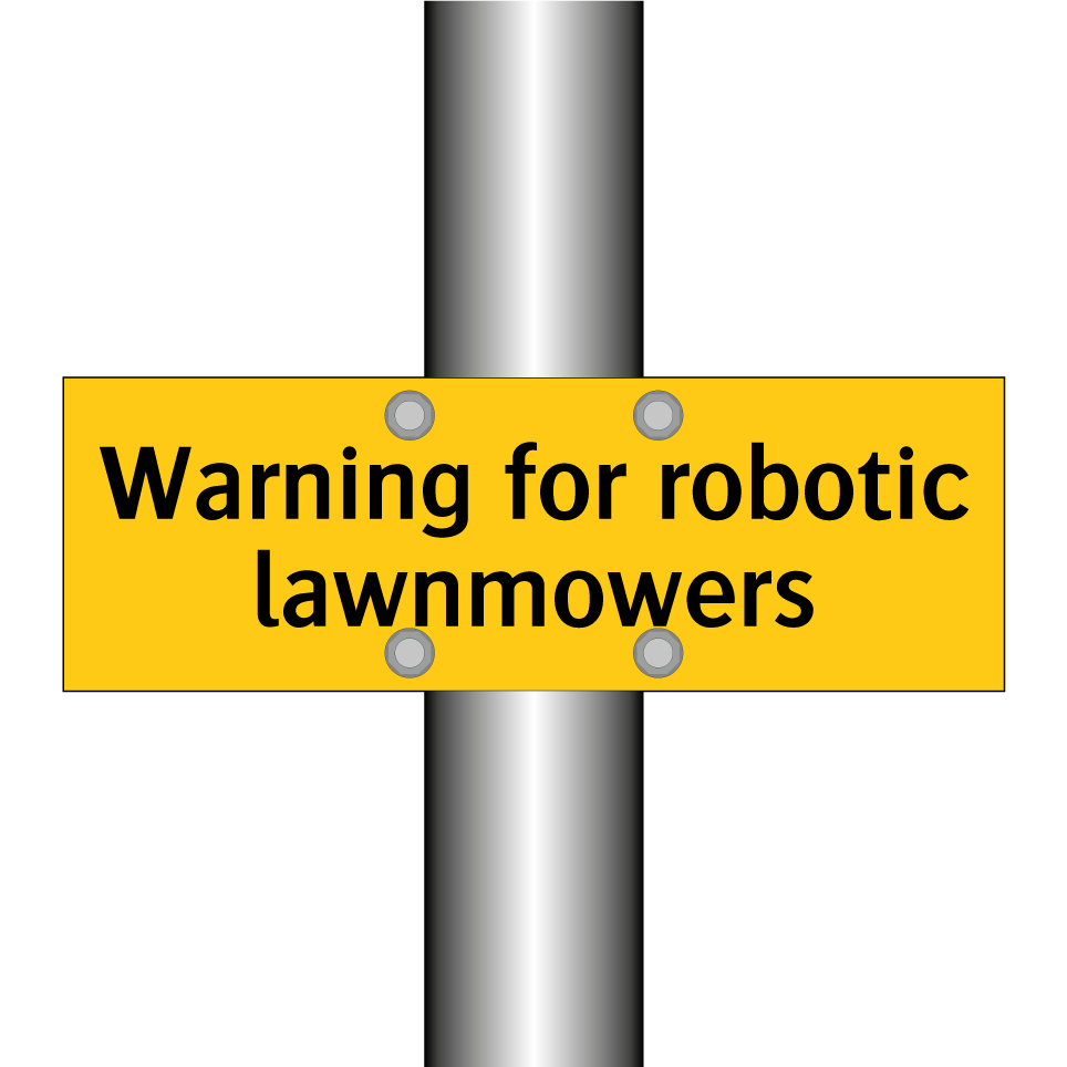 Warning for robotic lawnmowers