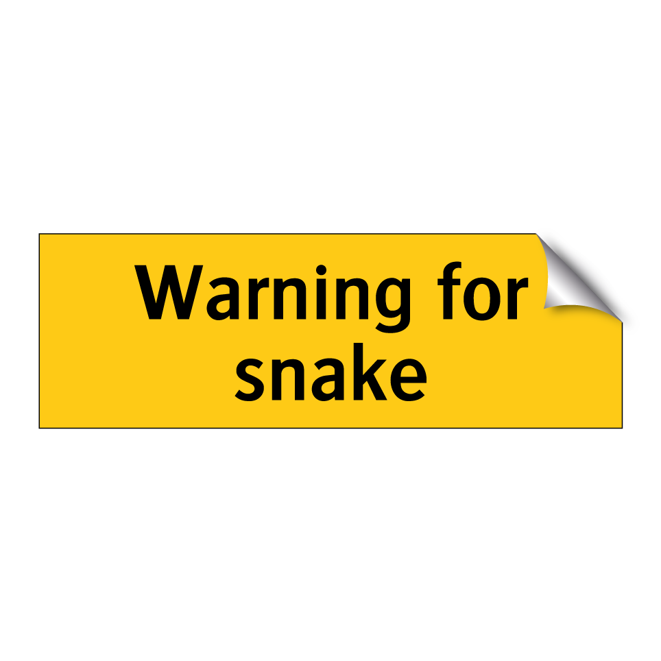 Warning for snake