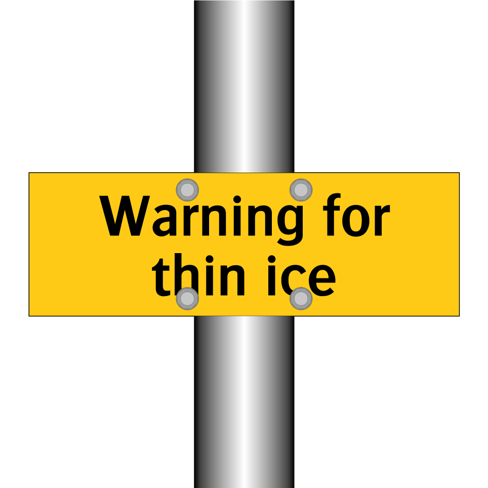 Warning for thin ice