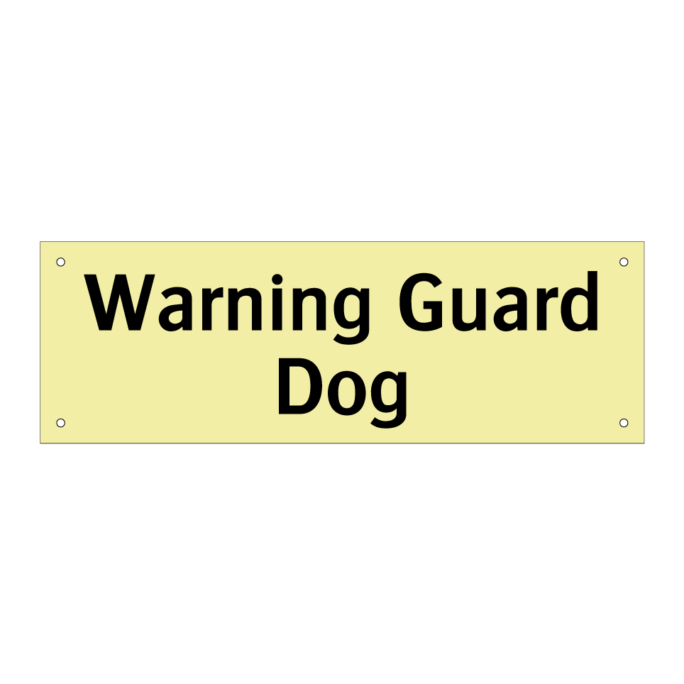 Warning Guard Dog