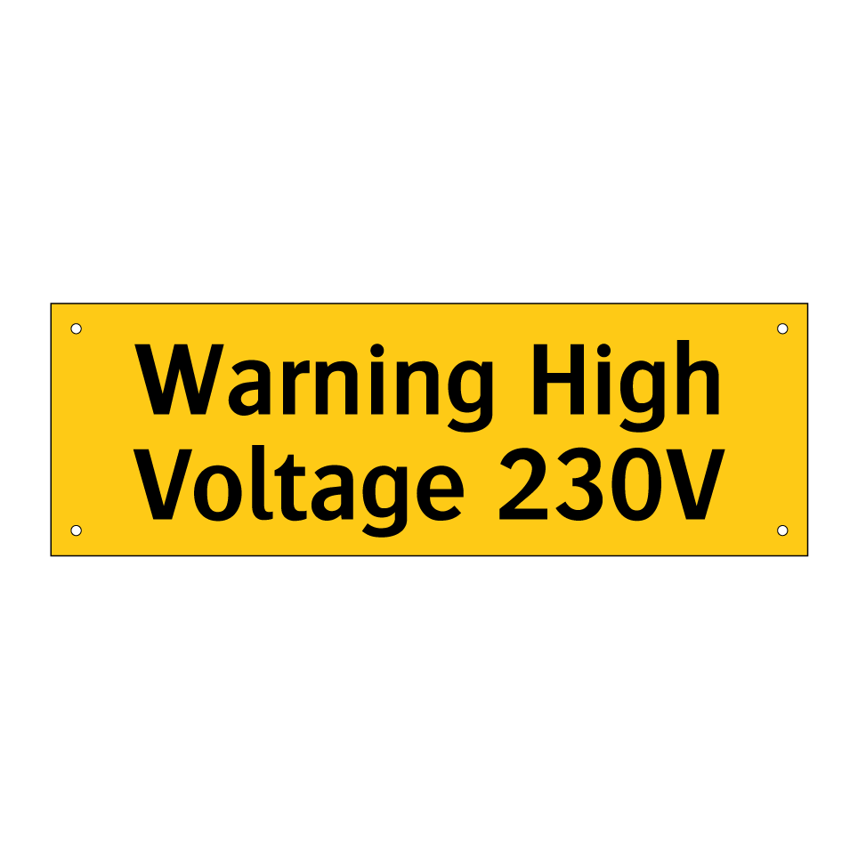 Warning High Voltage 230V