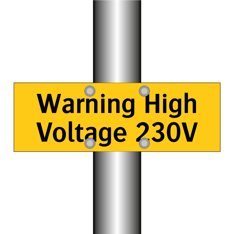 Warning High Voltage 230V