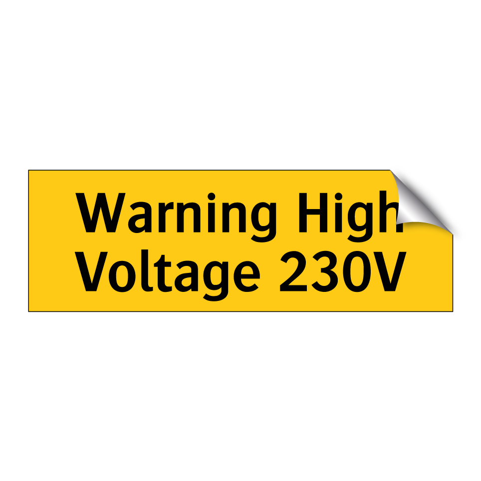 Warning High Voltage 230V