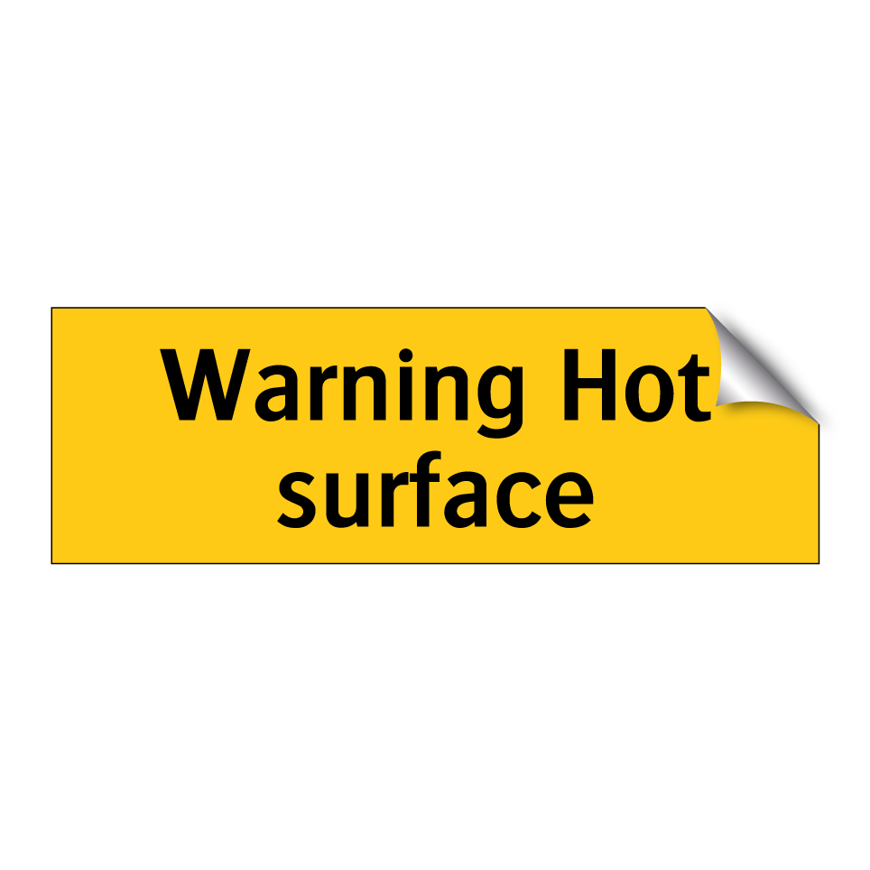 Warning Hot surface