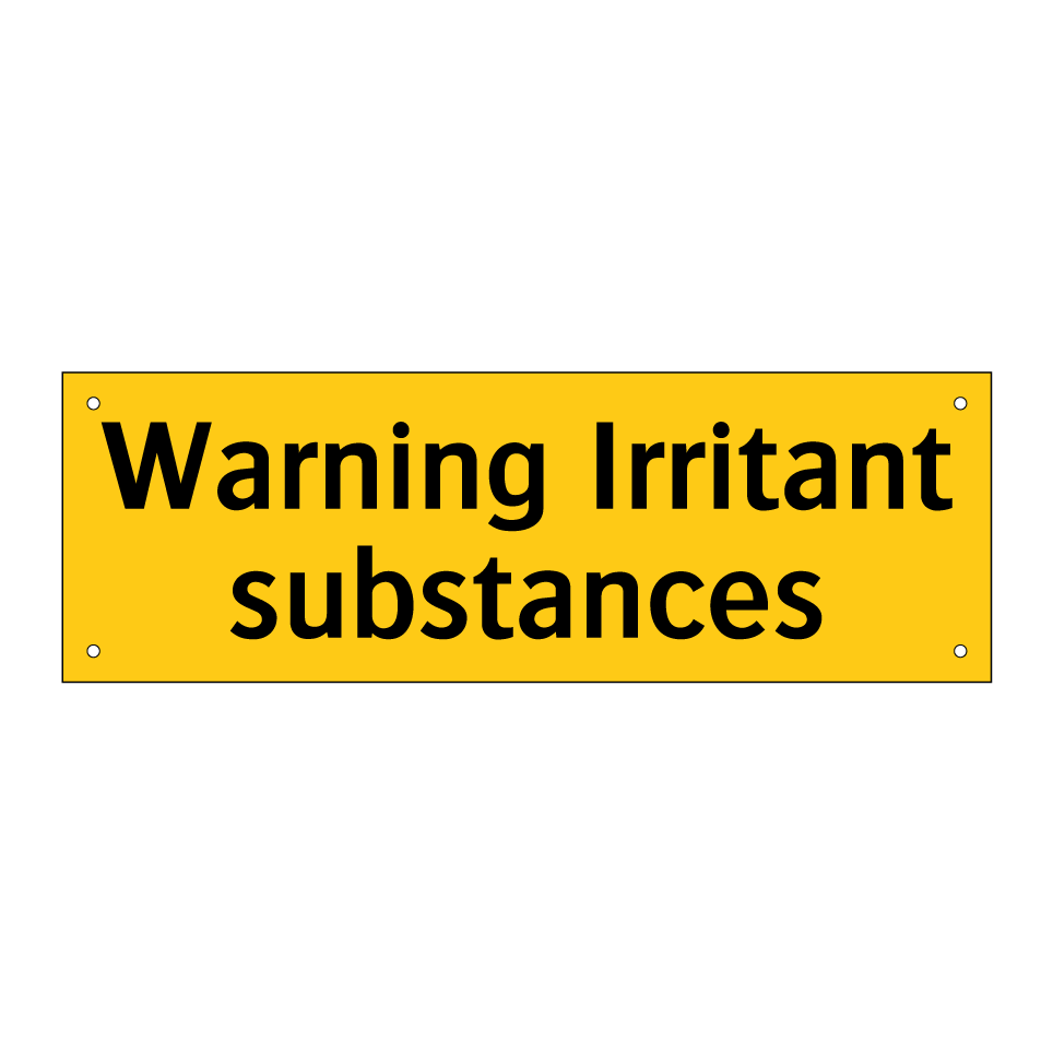 Warning Irritant substances
