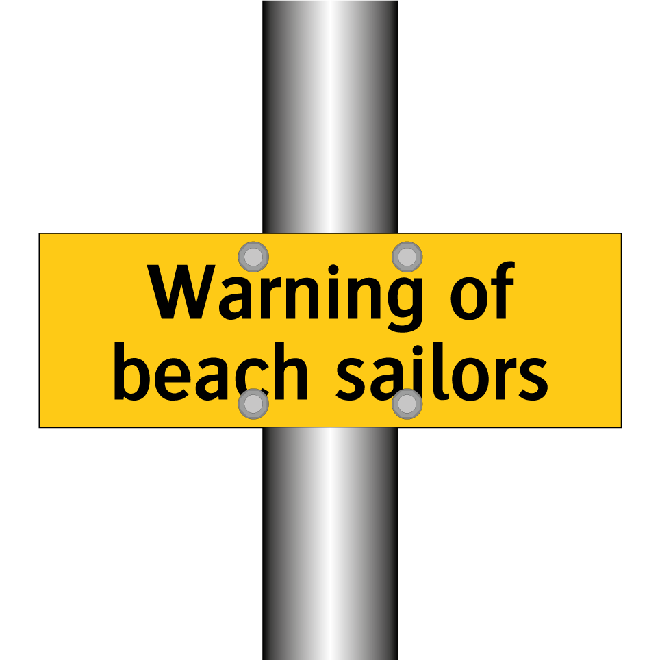 Warning of beach sailors