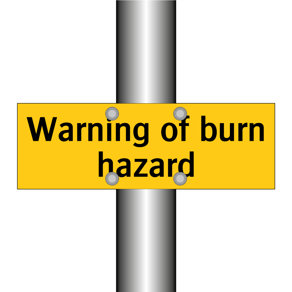 Warning of burn hazard