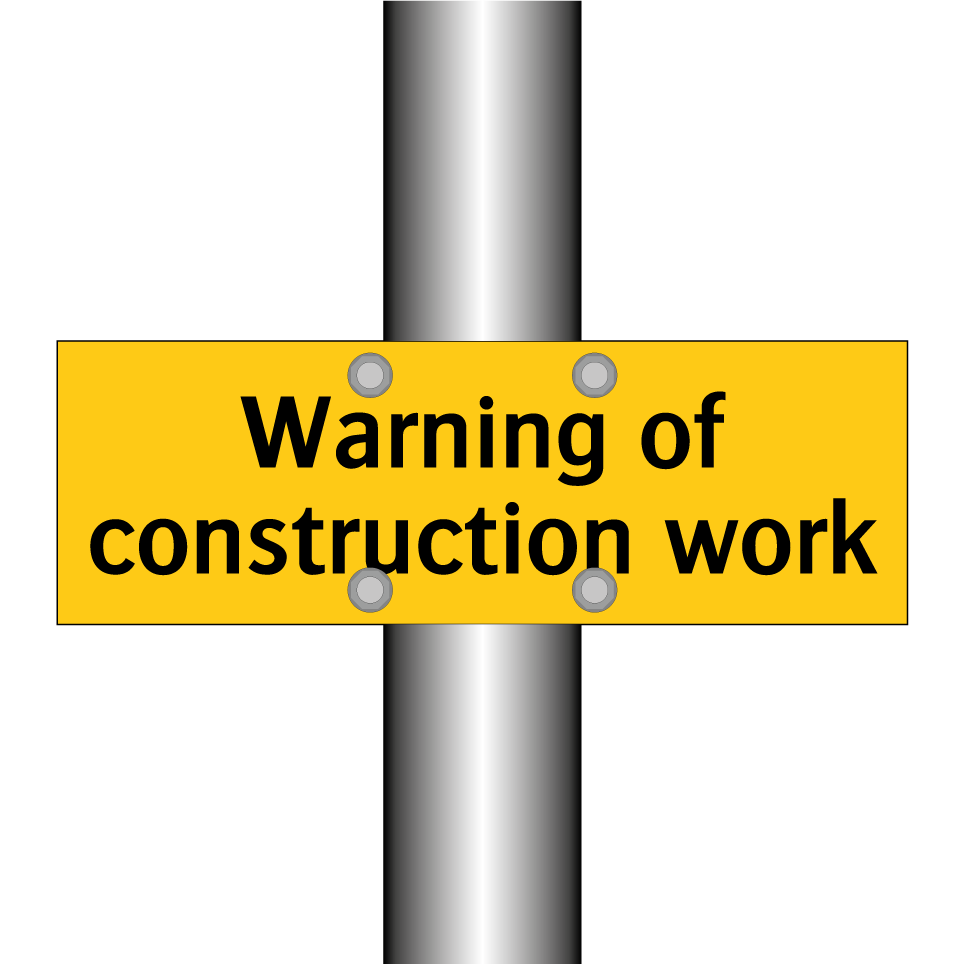 Warning of construction work