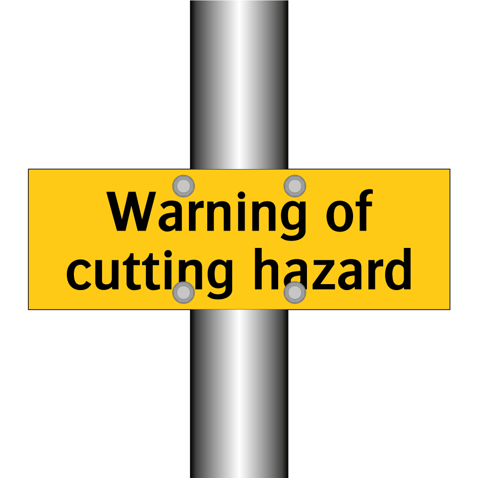 Warning of cutting hazard