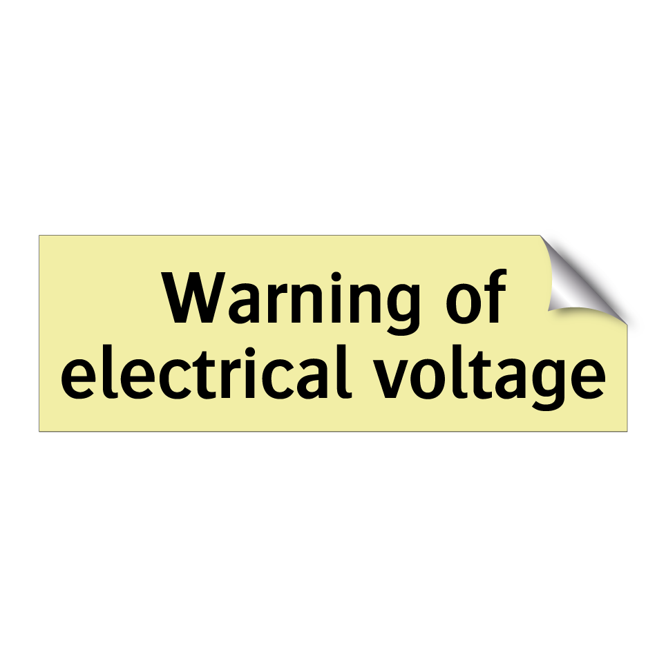 Warning of electrical voltage