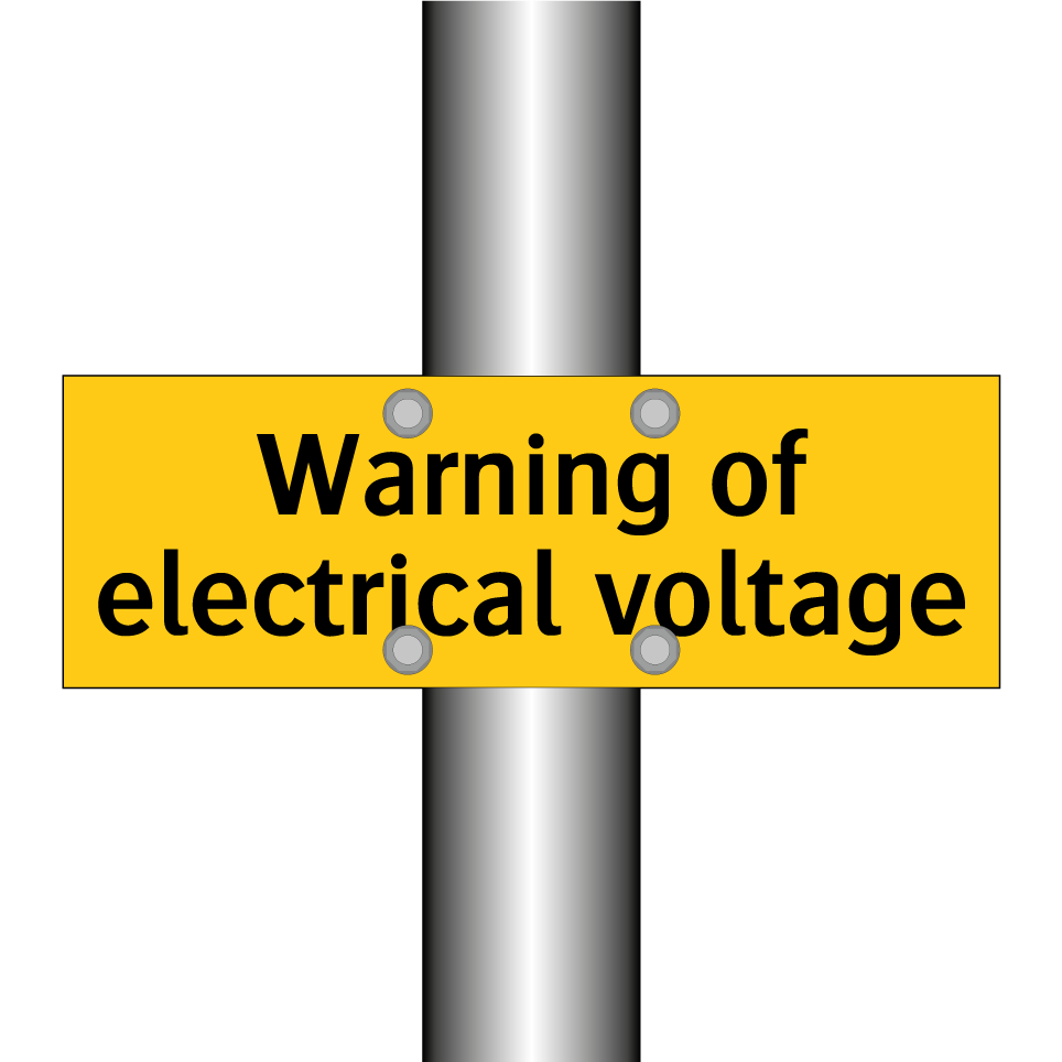 Warning of electrical voltage