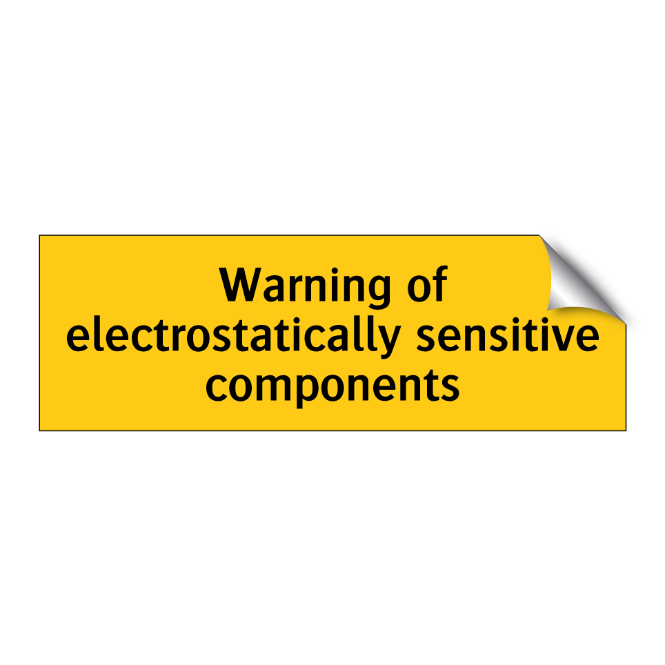 Warning of electrostatically sensitive components