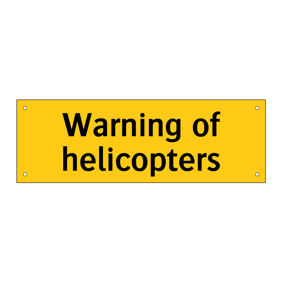 Warning of helicopters