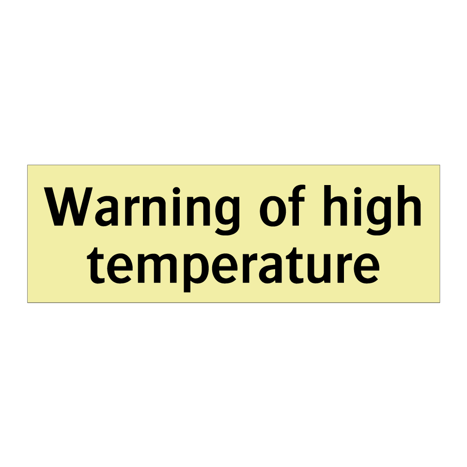Warning of high temperature