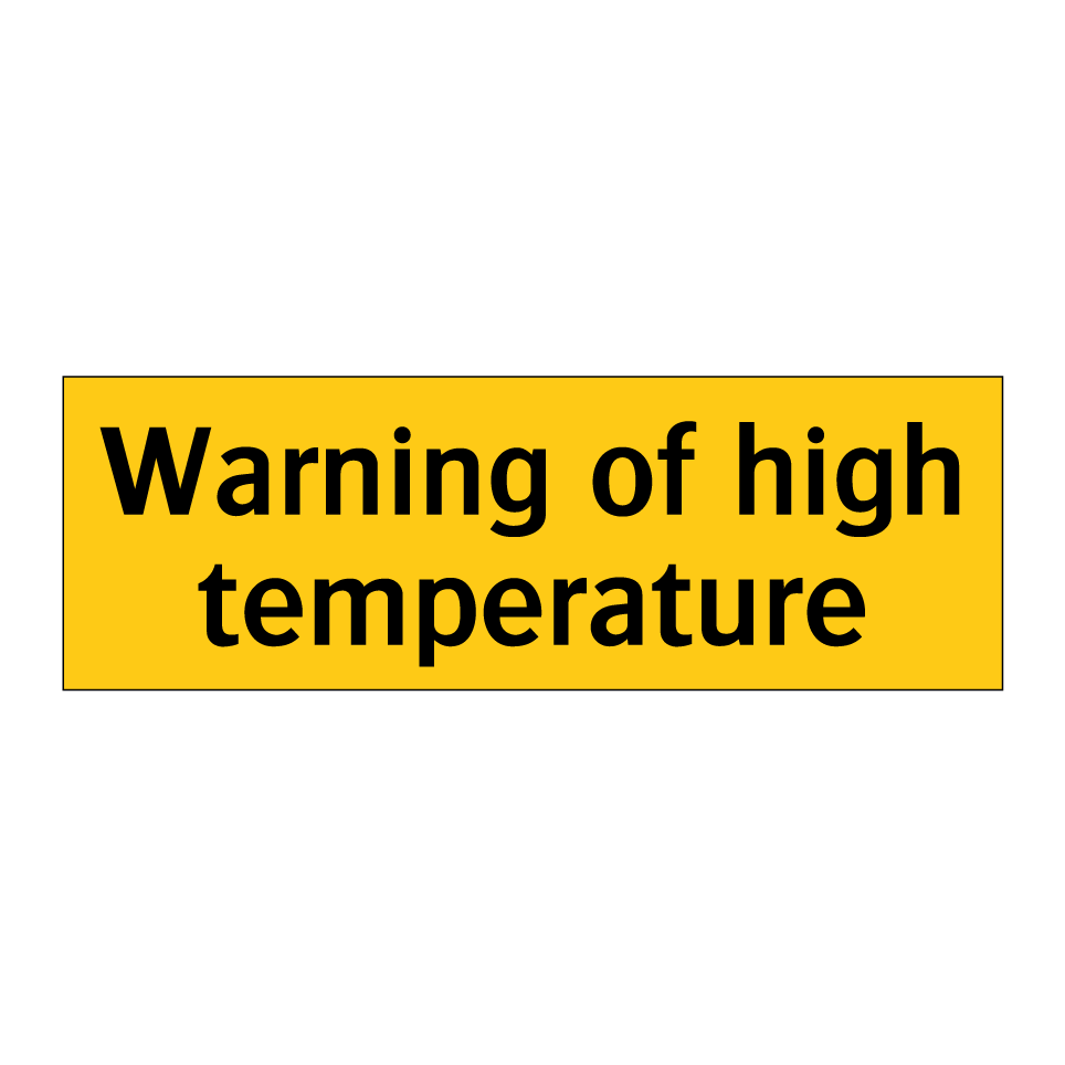 Warning of high temperature