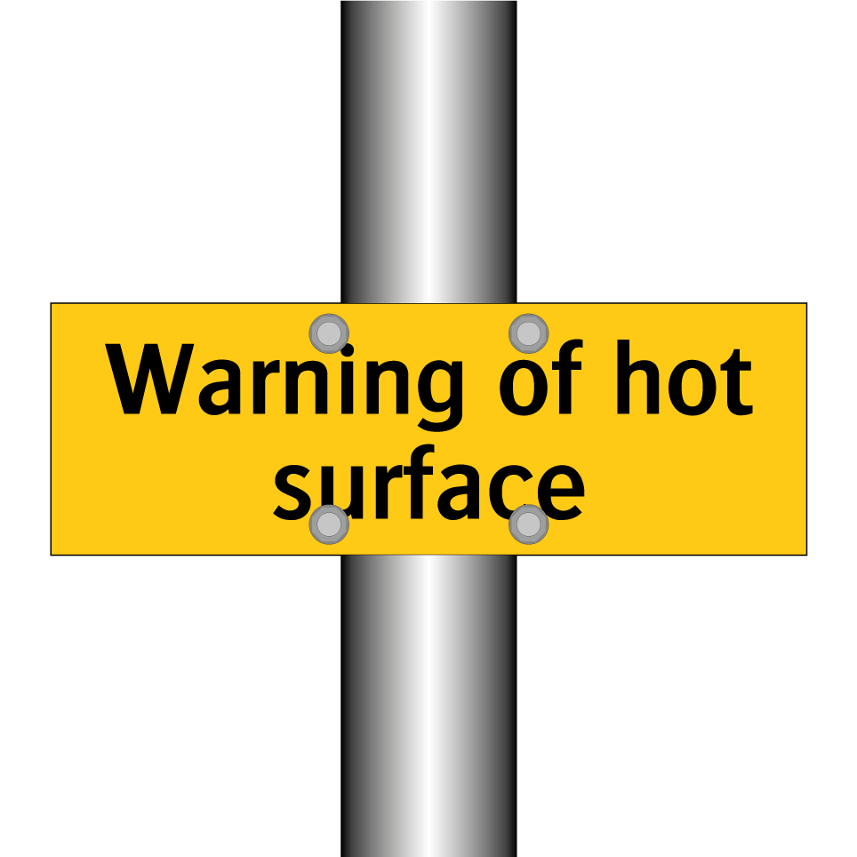 Warning of hot surface
