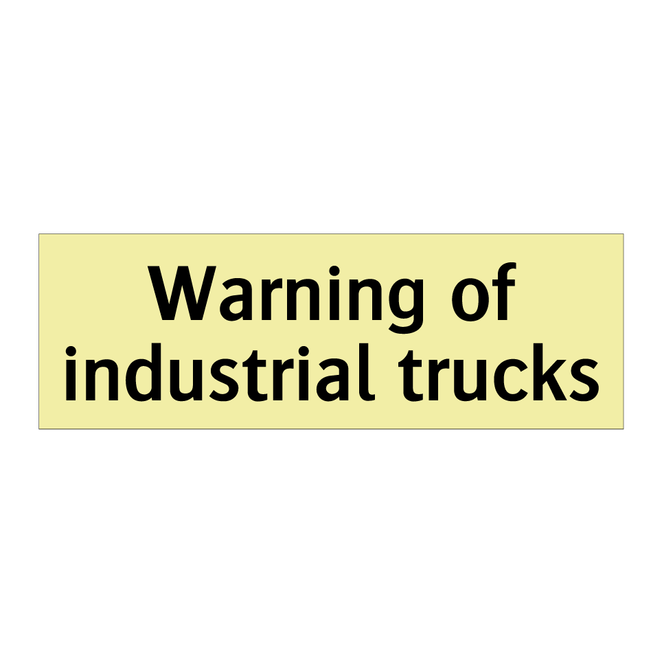 Warning of industrial trucks