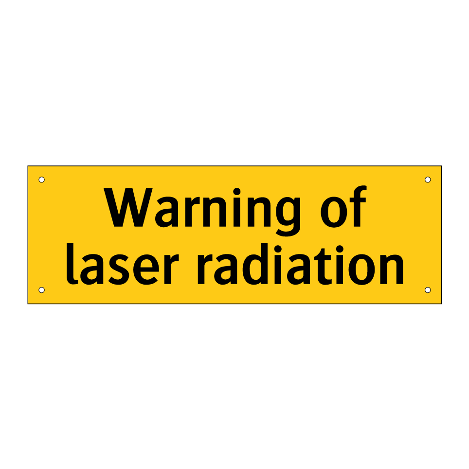 Warning of laser radiation