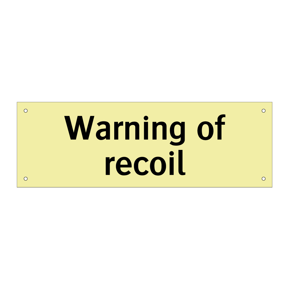 Warning of recoil