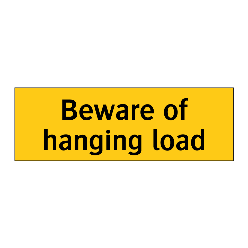 Beware of hanging load