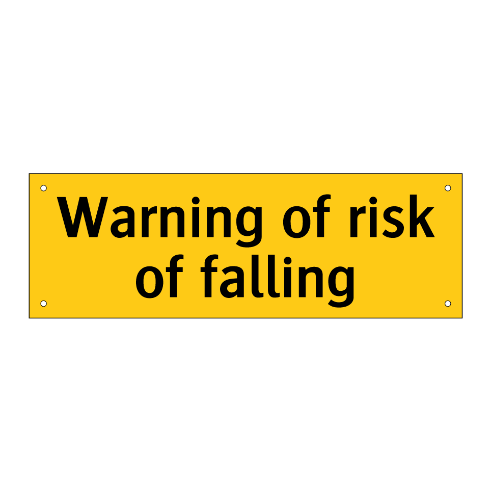 Warning of risk of falling